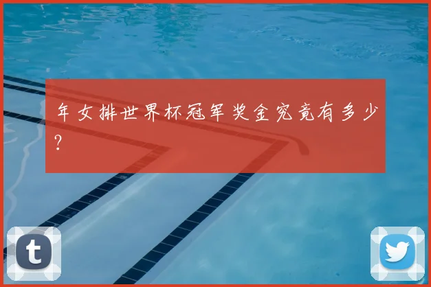 年女排世界杯冠军奖金究竟有多少?